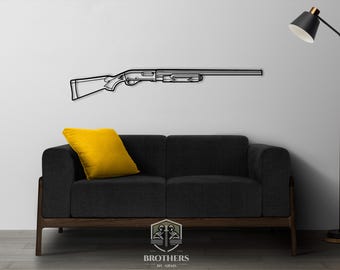 870 Wingmaster Shotgun DXF cut file, svg cut file for cricut, dxf files for plasma cnc, laser cut, print, wood wall decor, design, art,metal