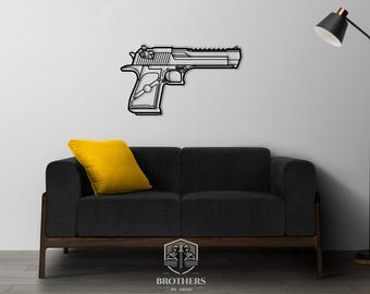 Desert Eagle DXF cut file, svg cut file for cricut, dxf files for plasma cnc, laser cut, print, wood wall decor, metal panels, design, art
