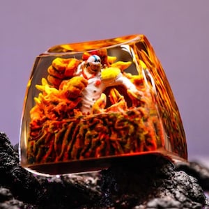 Artisan Resin Keycap – Handmade SA Profile Keycap for Cherry MX Mechanical Keyboards, Custom 3D Design, Unique Gift for Gamers, Akainu Fans