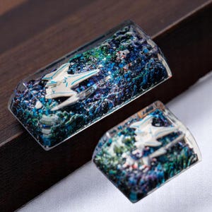 Interstellar Galaxy Astronaut Diamond SA keycap, Gravity Deep Space Handmade Mechanical Keyboard Accessory Gift for Gamers Mother's Day Gift