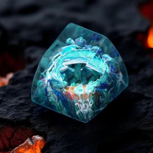 LIMITED SALE 60% Dragon Keycap, Artisan Keycap, Keycap Set for Mechanical Keycap, Gift for Him, Father&#39;s Day Gift, Dragon lover fan gaming