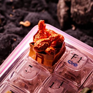 Cute Banh Mi bread Food keycap, Artisan food keycap, Asian keycap set, Cap Lock keycap, Custom backlist keycap for Mechanical Keyboard