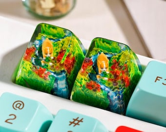 Schattige puppy hond Artisan Keycap, schattige Corgi Keycaps Artisan Keycap voor mechanisch toetsenbord Cherry MX Keycap leuk cadeau voor haar verjaardag