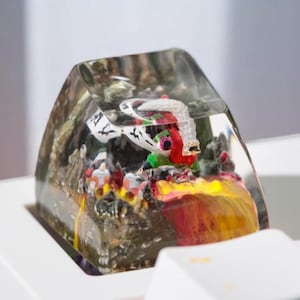Artisan Resin Keycap – Handmade SA Profile Keycap for Cherry MX Mechanical Keyboards, Custom 3D Design, Unique Gift for Gamers, Jiraiya Fans