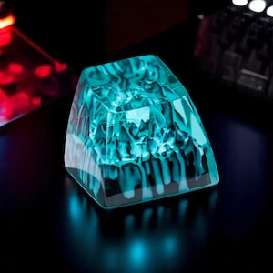Green spacebar keycaps, custom keycaps forest artisan custom keycaps SA Profile and OEM profile For Cherry MX Mechanical Keyboard gift ideas