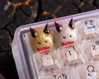 Poro Artisan Keycap, Cute Game Fans Keycaps Artisan Keycap for Mechanical Keyboard Cherry MX Keycap Gift for Him Birthday, LOL Gamer Gift