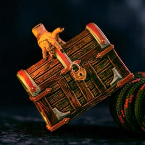 Mimic Chest Artisan Keycap – Spooky Handmade Keycap for Halloween – Resin Monster Key for Mechanical Keyboards, Father&#39;s Day Gift