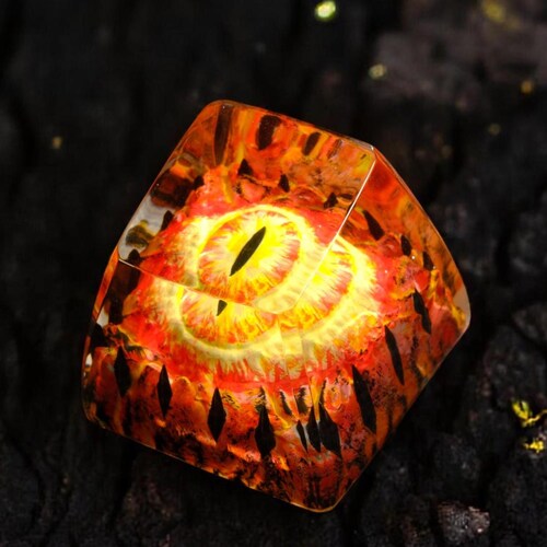 Da.rk Lo.rd Ring Keycap Custom Resin Artisan Keycap for Mechanical Keyboard | Handmade LOTR-Inspired Keycap Gift for Gamers & Collectors