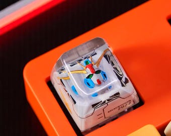 Fathers Day Gift, Gundam Artisan Keycap, Keycap Anime Keycap, Robot Keycap, Artisan Keycap, Gamer Fans Mechanical Keyboard Birthday Gift boy