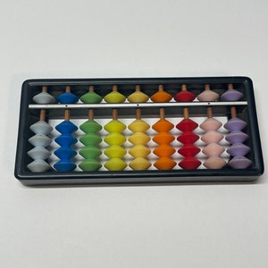 Japanese Abacus Colorful Beads 9 Column Made in Japan