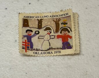 Vintage 1978 American Lung Association Oklahoma Stamp