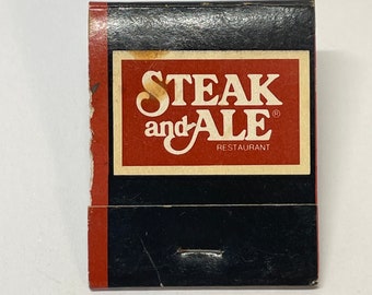 Steak and Ale Restaurant Match Book *Missing Matches*