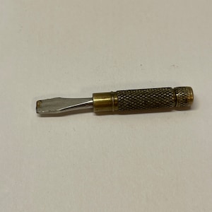 Vintage Flathead Screwdriver w mini Detachable Flathead Screwdriver