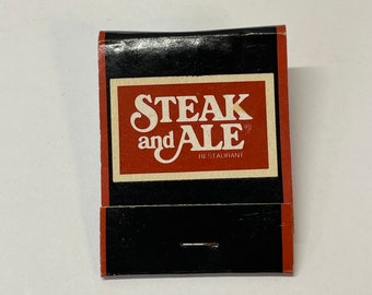 Vintage Steak and Ale Restaurant Matchbook Matches