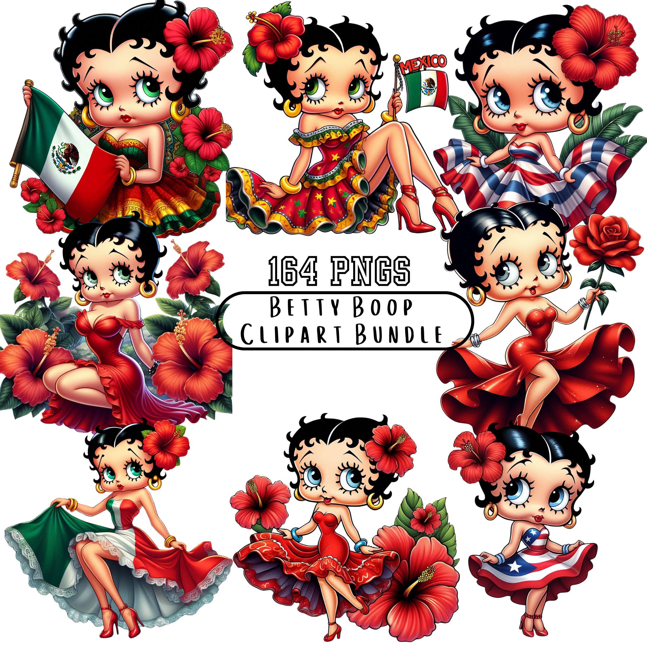 Paquete de imágenes prediseñadas de 164 PNG de alta resolución de Betty Designs, incluidos México y Puerto Rico