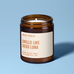 Smells Like Diego Luna | Soy Candle | Handpoured Natural Candle | Movie Lover | Nerd Gift Smells Like Candle | Celebrity Crush