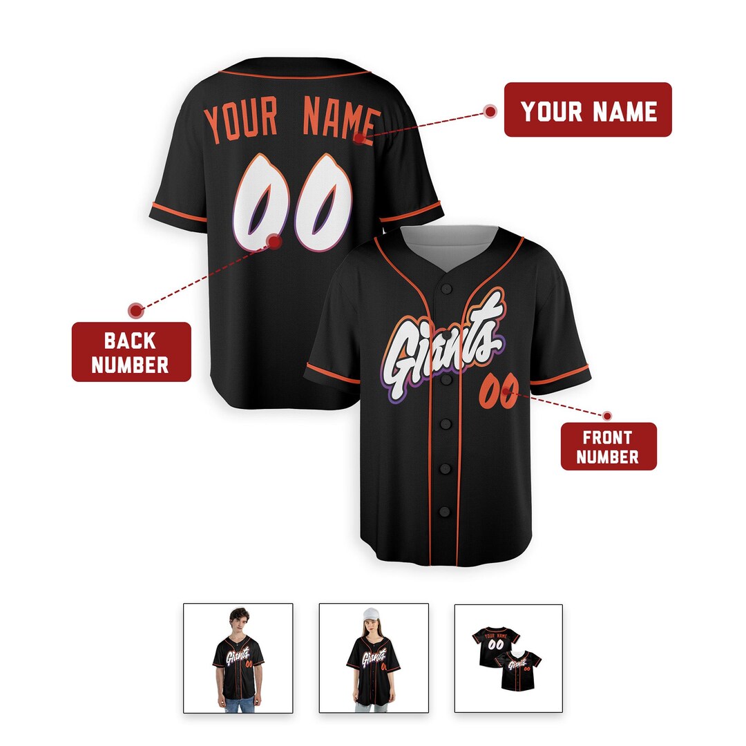 Personalized San Francisco Giants Jersey Black New City Connect