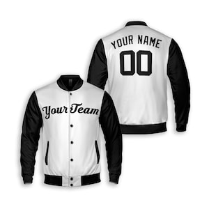 Personalisierte New York Yankees Varsity Jacke Weiß Schwarz Home Limited Custom Baseball Sublimationsdruck für Kleinkinder, Jugendliche und Erwachsene