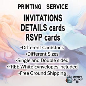 Druckdienste, hohe Qualität, Seide, Glanz und Mattpapier, Hochzeitseinladungen, Details, Save the Date-Karten und mehr, schnelle Bearbeitungszeit