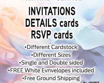 Professional Printing Services, Wedding Invitations, RSVP Cards