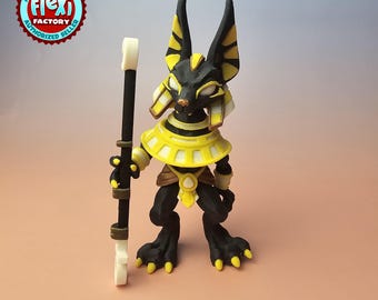 3D Printed Anubis Figure | Flexy Fidget Toy, Desk Decor