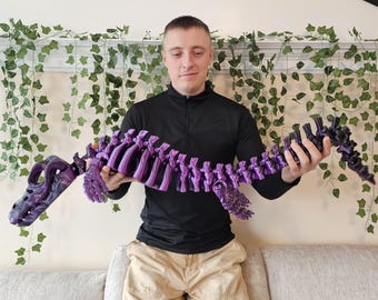 Giant Skeleton Mesosaurus 43 Inches 3D Printed