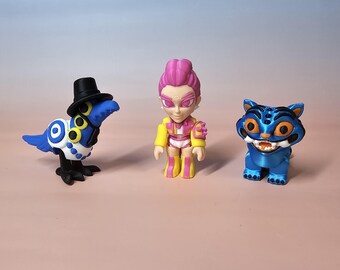 Rumi, Raven and Tiger Figures 3D Printed