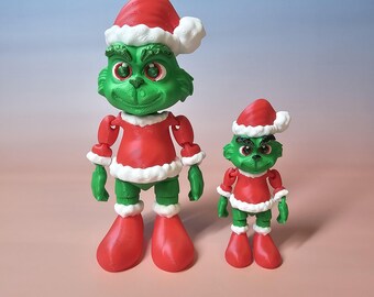3D Printed Grinch Christmas Decor | Grinch Desk Toy