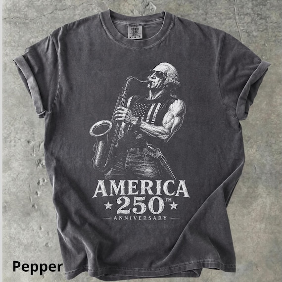 Comfort Colors America 250 Shirt, George Washington Saxophone Tee, Funny Merica Patriotic 250th Anniversary Shirt