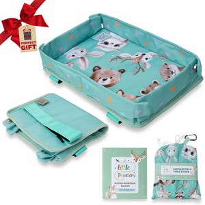 Little Traveler Waterproof Tray Table Cover – Use in Airplanes, Buses, Trains, High Chairs