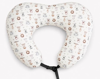 Cuscino gemellare per allattamento al seno e con biberon, fodera in 100% cotone, prodotto in Estonia