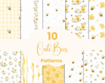 Papel digital para jardim de abelhas (uso comercial)