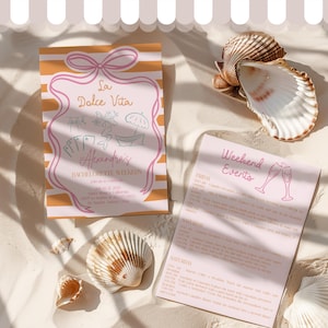Italian Summer Bachelorette Invite, Editable Template for Fun Party, Digital Download, Unique Style,Fun Party Planning,Digital Download