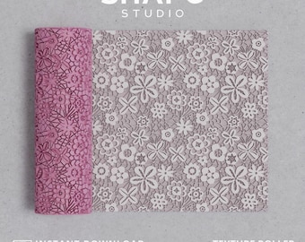 ポリマークレイ用レーステクスチャローラー｜繊細なレース模様（デジタルファイル STL）