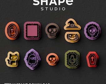 Halloween Earring Cutter STL Pack: 3D Print Polymer Clay (Digital File)