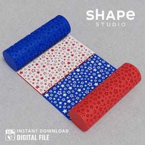 American Starburst Texture Roller STL: Polymer Clay 3D Print File (Digital Download)