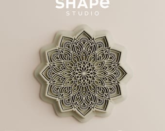 デジタルファイル STL | マンダラ ボヘミアン カッター | ステートメントデザイン | ポリマークレイ イヤリング カッター | S004