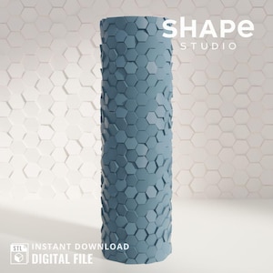 Hexagon Texture Roller: Polymer Clay Seamless Pattern (Digital file STL)