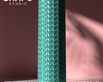 Cubes texturés pour pâte polymère | Rouleau de gaufrage de motifs géométriques | Fichier STL pour outils en argile imprimés en 3D (fichier numérique)