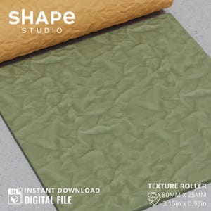 Rodillo con textura de papel arrugado / Patrón orgánico arrugado (archivo STL digital)