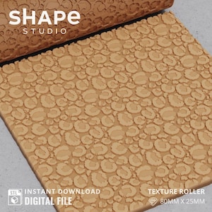 May include: A brown texture roller with a leopard print design. The roller is 80mm x 25mm and is labeled "TEXTURE ROLLER".