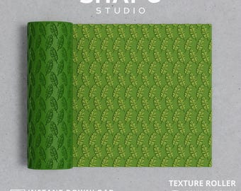 Tropical Leaf Texture Roller for Polymer Clay (Digital STL File)