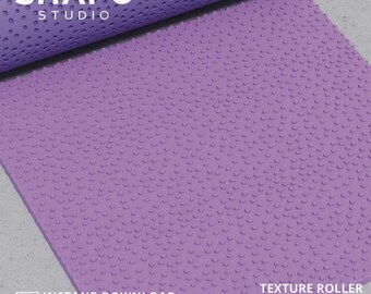 ポリマークレイ用Boho IVテクスチャローラー | 不規則なドットローラー | 3Dプリント粘土ツール用オーガニックBohoパターンSTLファイル（デジタルファイル）