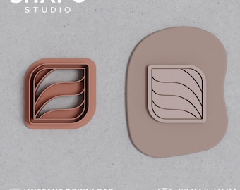 Digital file STL | Organic Shape Cutter |  Polymer Clay Earring Cutter | S003