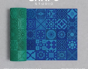 タイル II | モロッコ風テクスチャ | タイルパターン | STL デジタルファイル