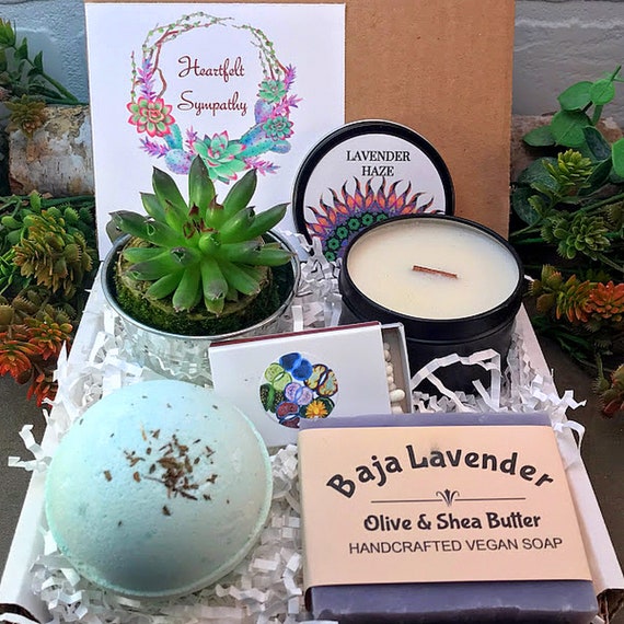 SYMPATHY Succulent Gift Box, Sympathy Gift Box, Sympathy Gift Basket, Sorry  for Your Loss, Thinking of You, Care Package - Etsy