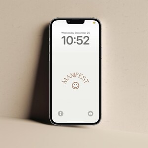Aesthetic Affirmation iPhone Wallpaper | Digital Download | Minimalist Motivational Background for Self-Love, Wealth, and Wellness