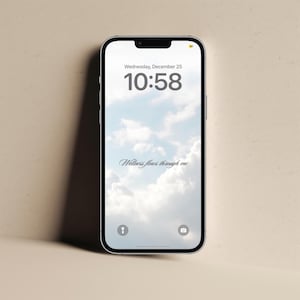 Aesthetic Affirmation iPhone Wallpaper | Digital Download | Minimalist Motivational Background for Self-Love, Wealth, and Wellness