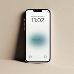 Aesthetic Affirmation iPhone Wallpaper | Digital Download | Minimalist Motivational Background for Self-Love, Wealth, and Wellness