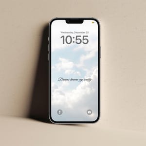 Aesthetic Affirmation iPhone Wallpaper | Digital Download | Minimalist Motivational Background for Self-Love, Wealth, and Wellness